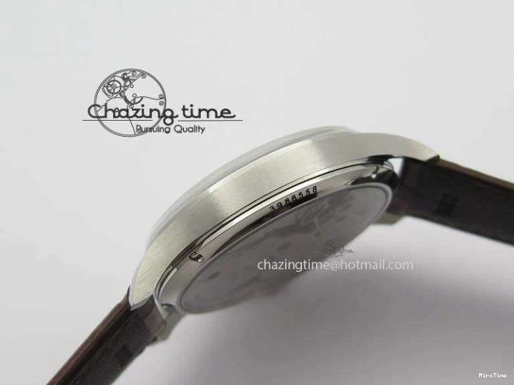 MIROTIME 0511 Sustainable Portuguese IW5444 SS White Dial RG Numbers On Brown Leather Strap A 7256